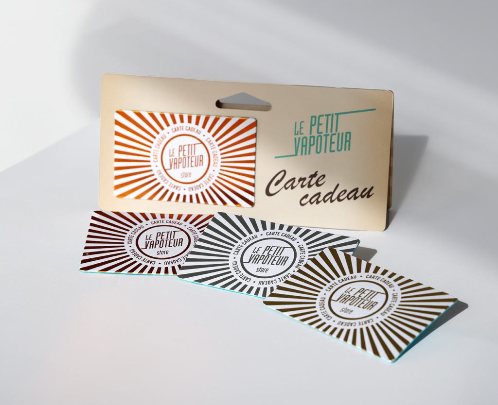 Cartelette coffret cadeau et cartes cadeaux Le Petit Vapoteur